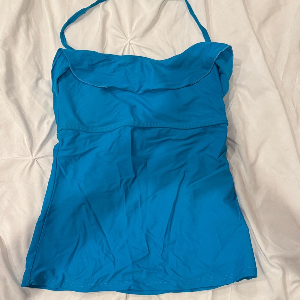 Women's Blue Halter Swimwear Top